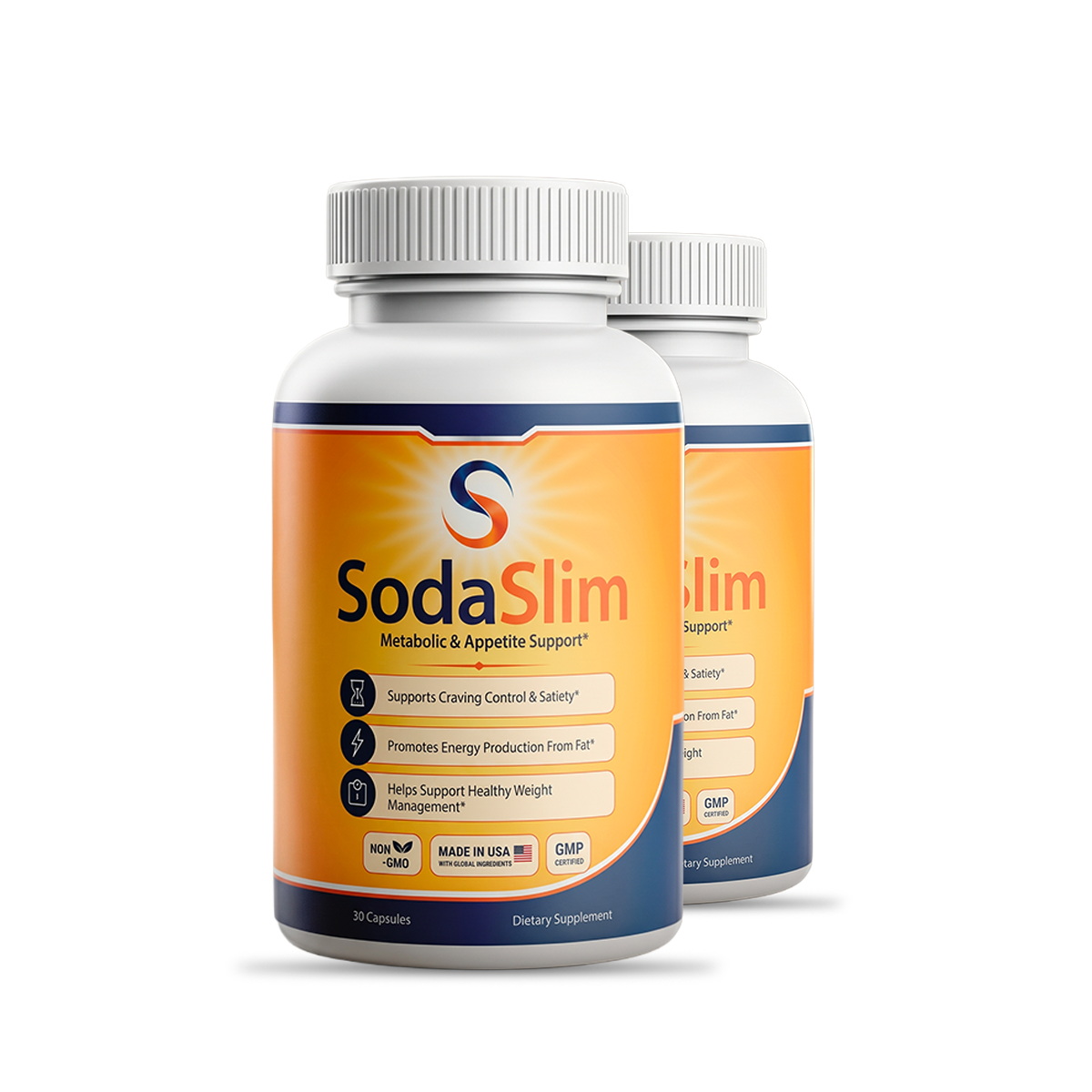 SodaSlim metabolic and appetite support capsule bottles